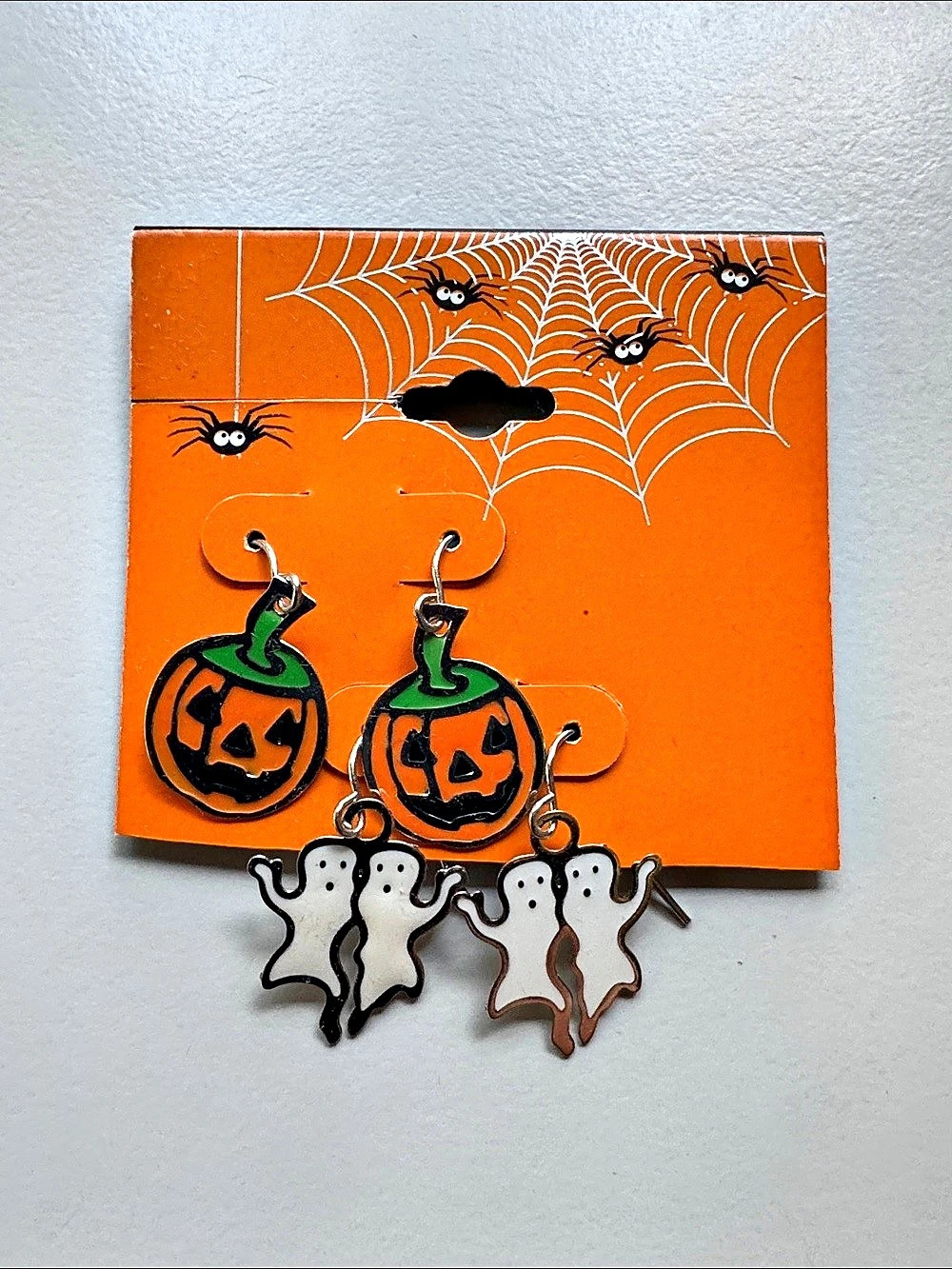 Halloween Pumpkin & Ghost Earrings NWT